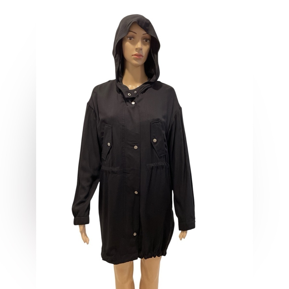 Love Tree Women's Black Hooded Jacket size Medium - Picture 1 of 5